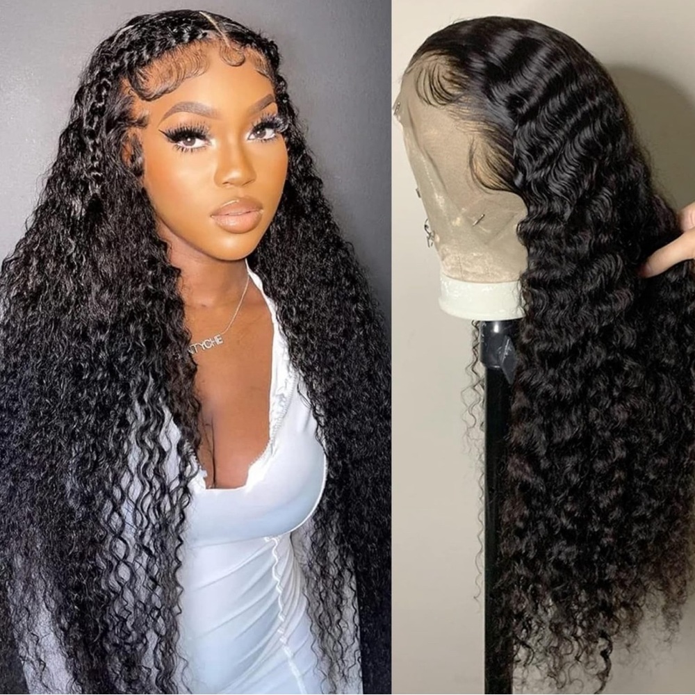 24 inch 13x4 Deep Wave Human Hair Wig 150% density